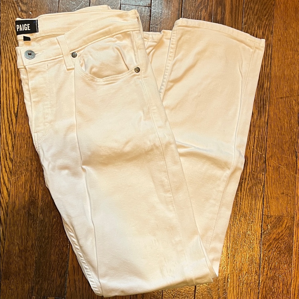 PAIGE Mens Straight Leg white Jeans